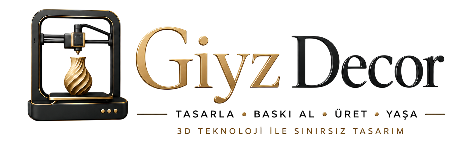 giyz decor 3d baskı şeffaf logo